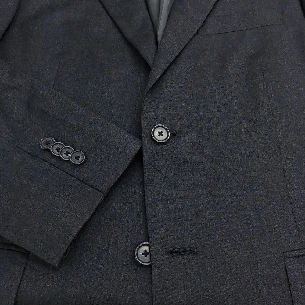 John W Nordstrom Mens Size 42S Sport Coat Suit Jacket 2 Button Charcoal Gray
